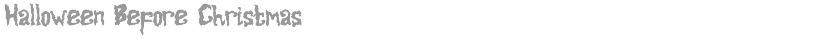 Halloween Before Christmas font preview